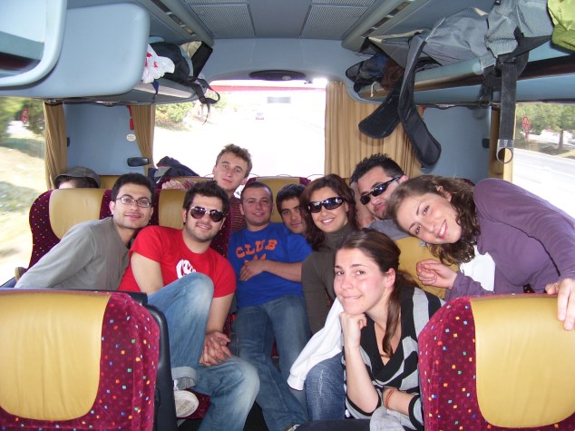 Il gruppo italo polacco in viaggio direzione Valencia nel 2007