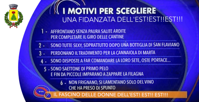 fidanzata est est est - lista montefiascone